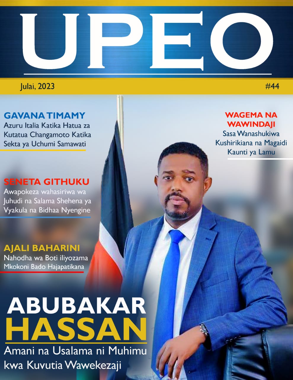 PS Abubakar Hassan Honored to be featured in July Lamu County Weekly Magazine (UPEO)