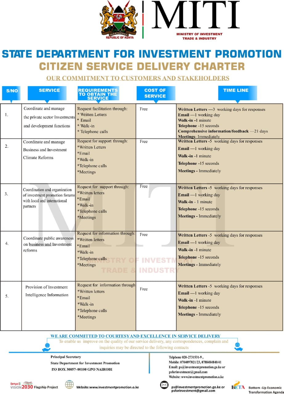 SDIP SERVICE CHARTER