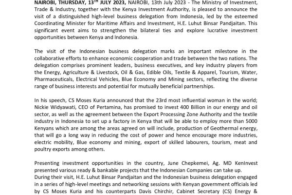Indonesian Business Delegation
