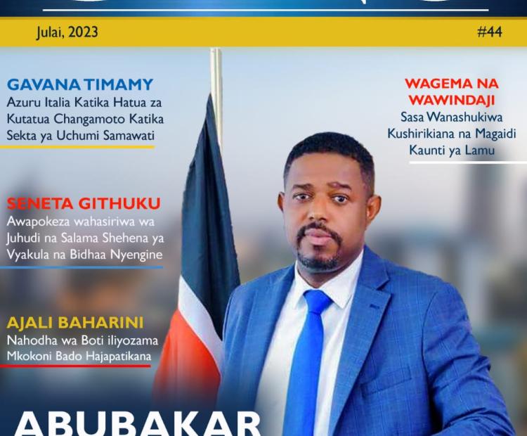 PS Abubakar Hassan Honored to be featured in July Lamu County Weekly Magazine (UPEO)